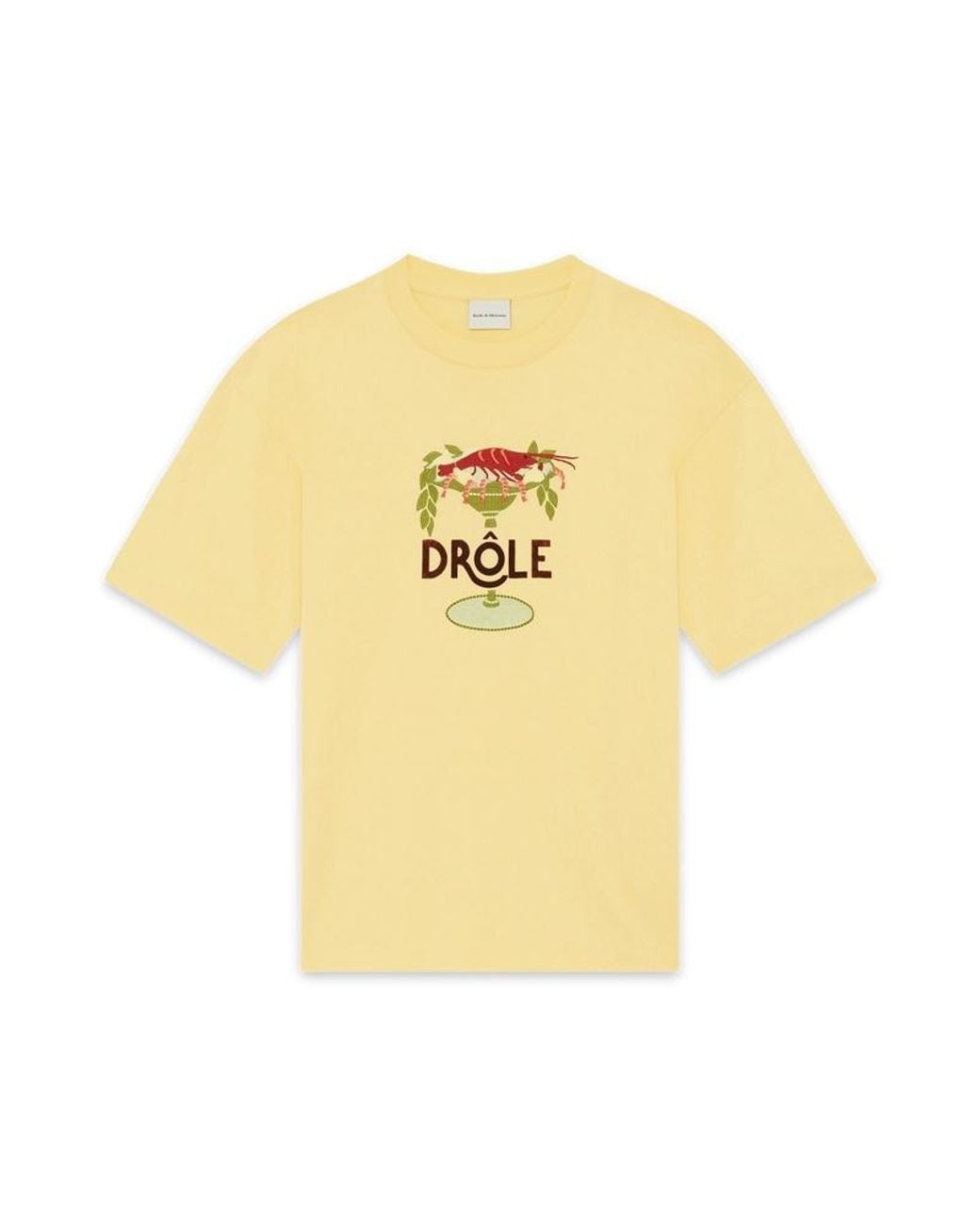 Drole de Monsieur Yellow Drôle De Monsieur Lobster Cup T-Shirt for men