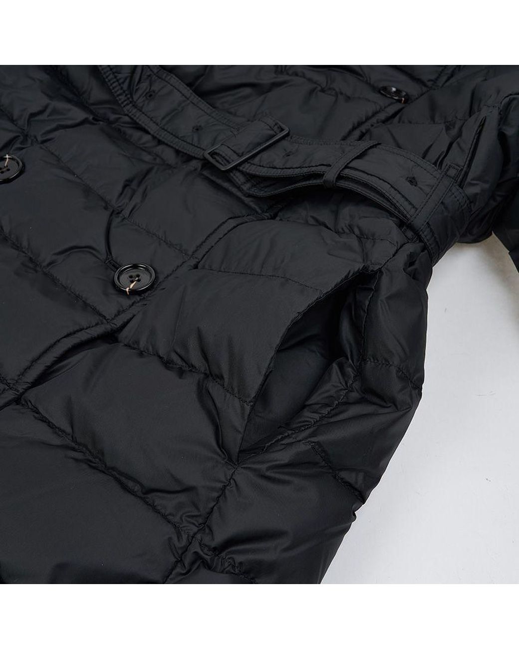 Burberry Black Short Nylon Hooded Puffer Coat