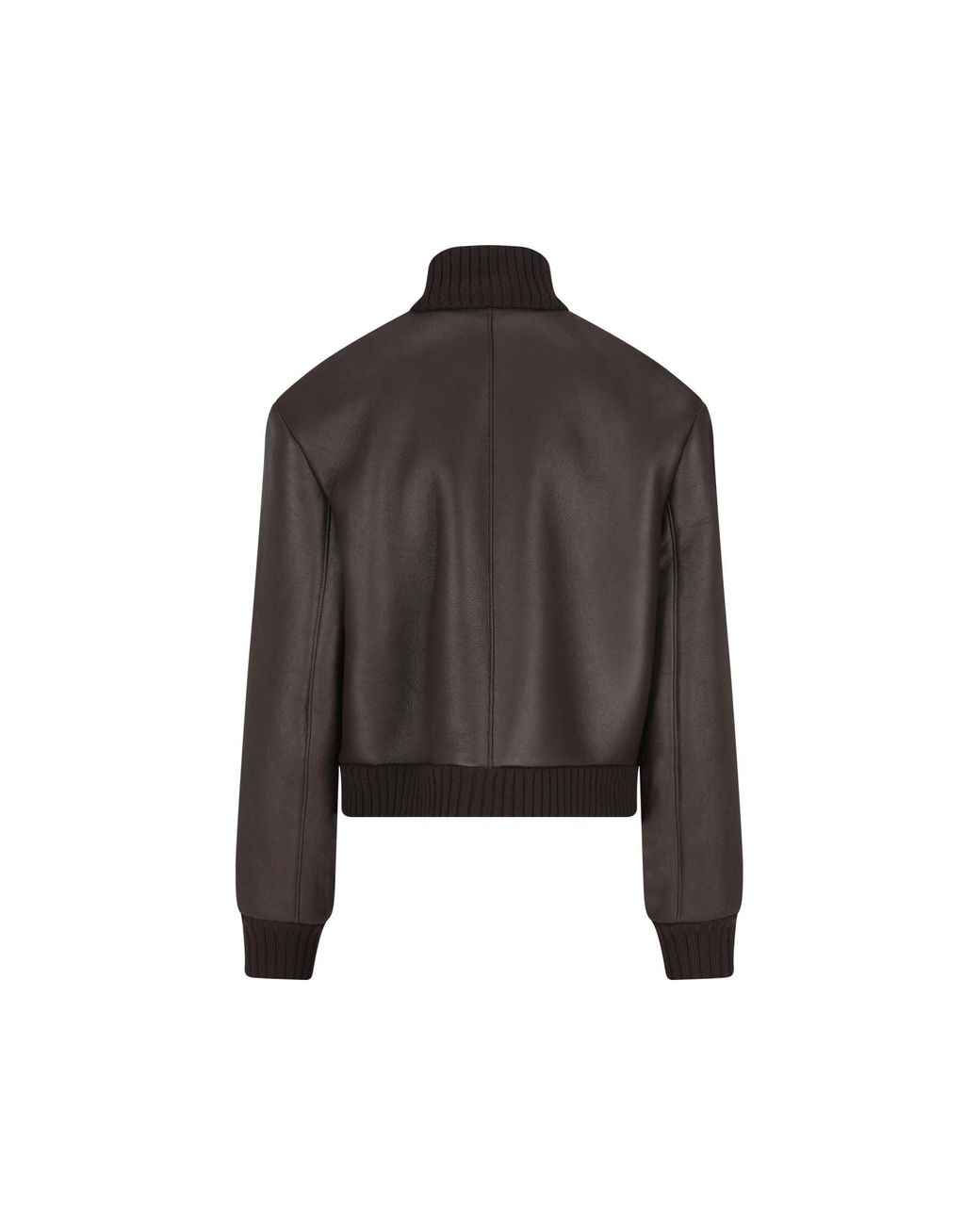Miu Miu Black Long-Sleeved Leather Jacket