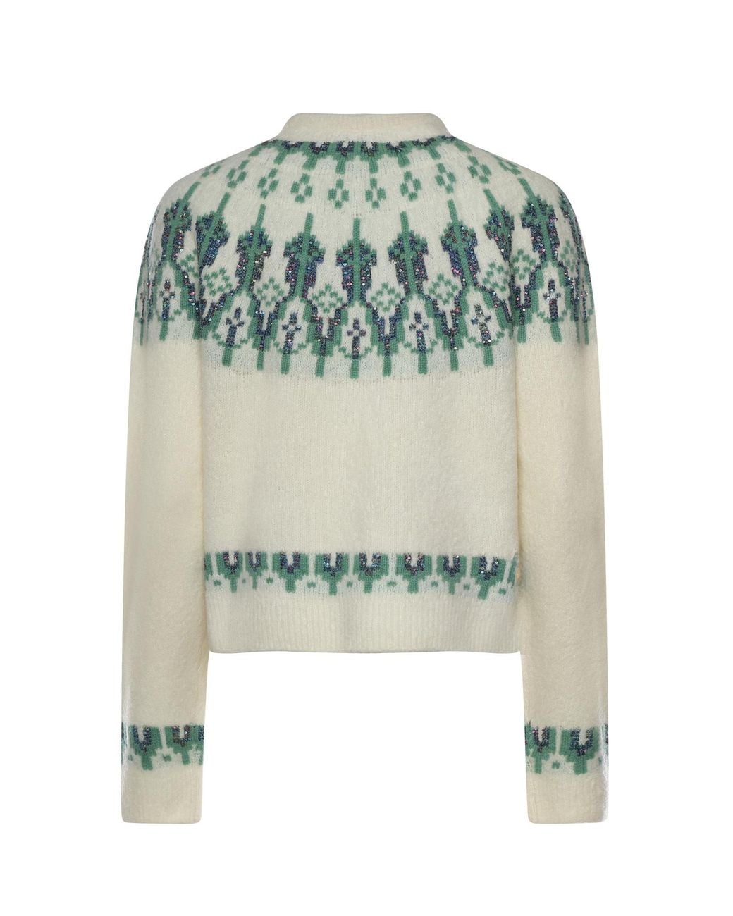 Loewe Blue Fair Isle Pattern Crewneck Jumper