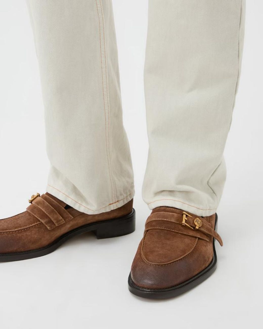 Versace Brown Primo Crosta Loafers for men