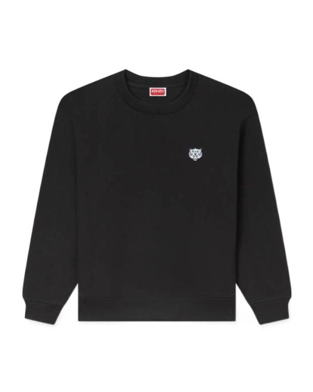 KENZO Black Happy Tiger Embroidered Sweatshirt