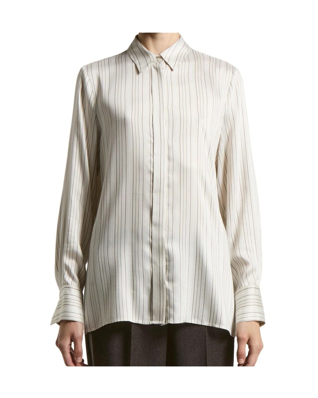 Peserico White Striped Shirt
