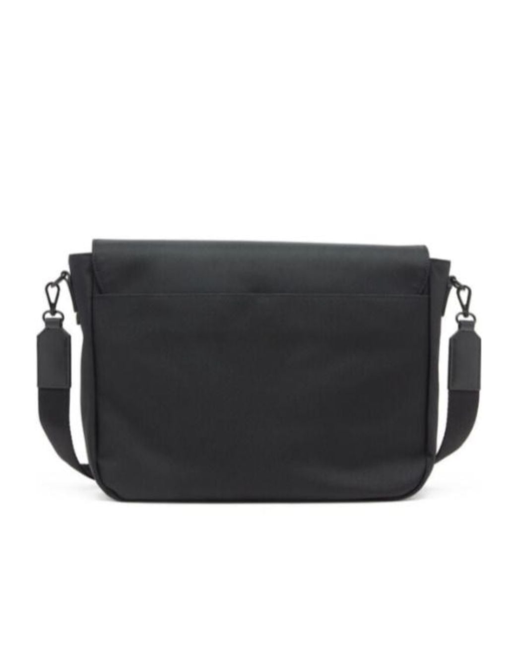 DIESEL Black 1Dr Messenger Embossed Flap Bag for men