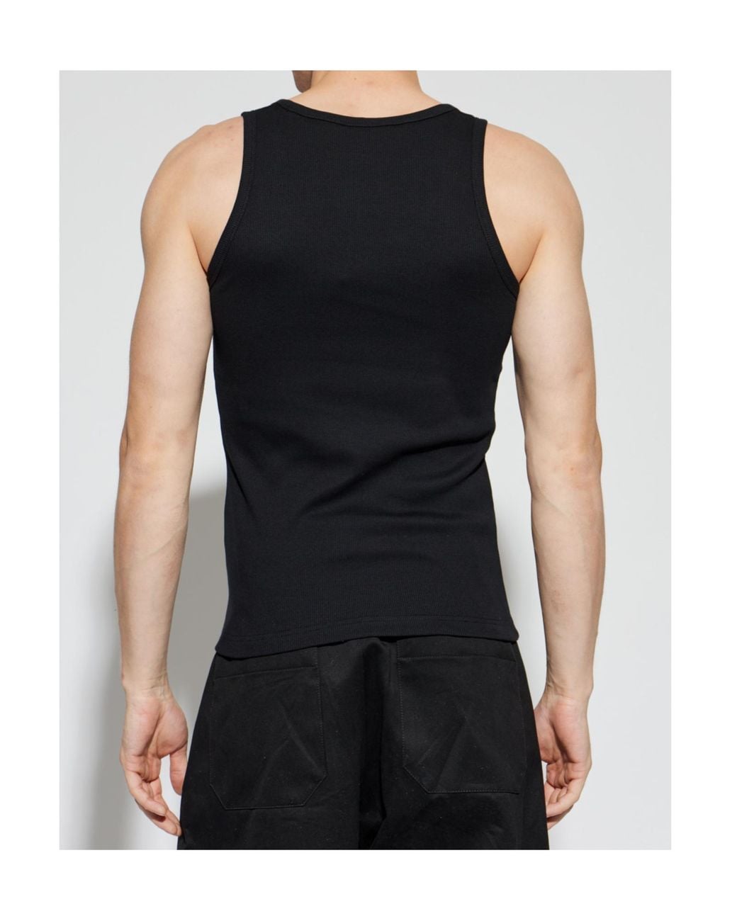 Courreges Black Crew Neck Vest for men