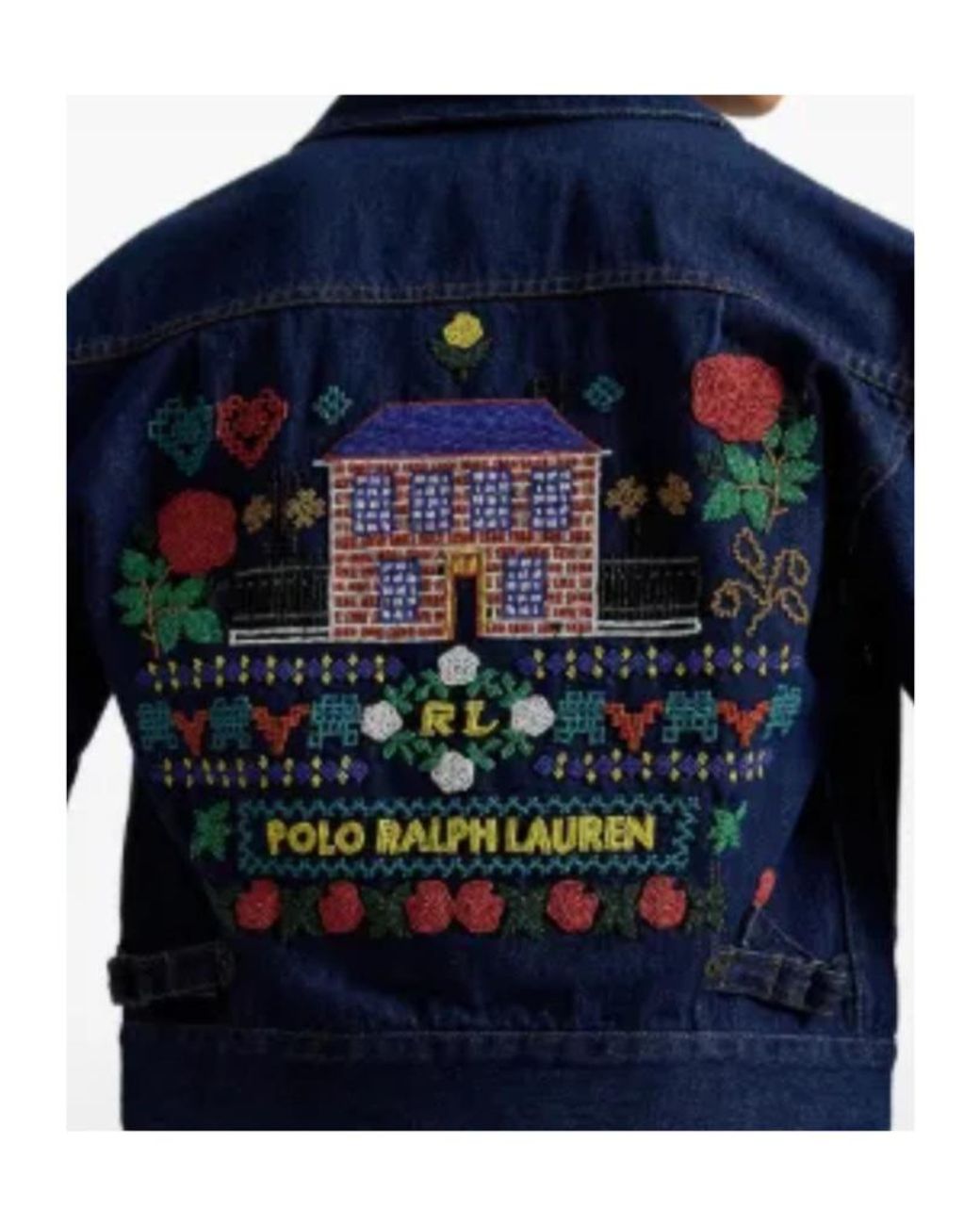 Polo Ralph Lauren Blue Bead-Embellished Denim Jacket
