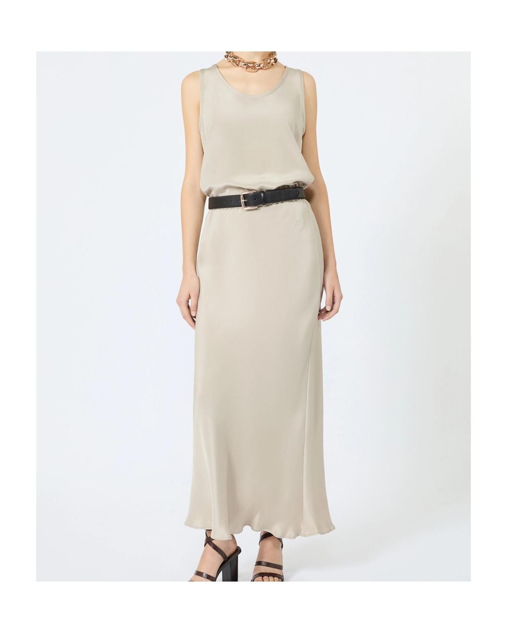 Max Mara White Sospiro Logo Embroidered Skirt