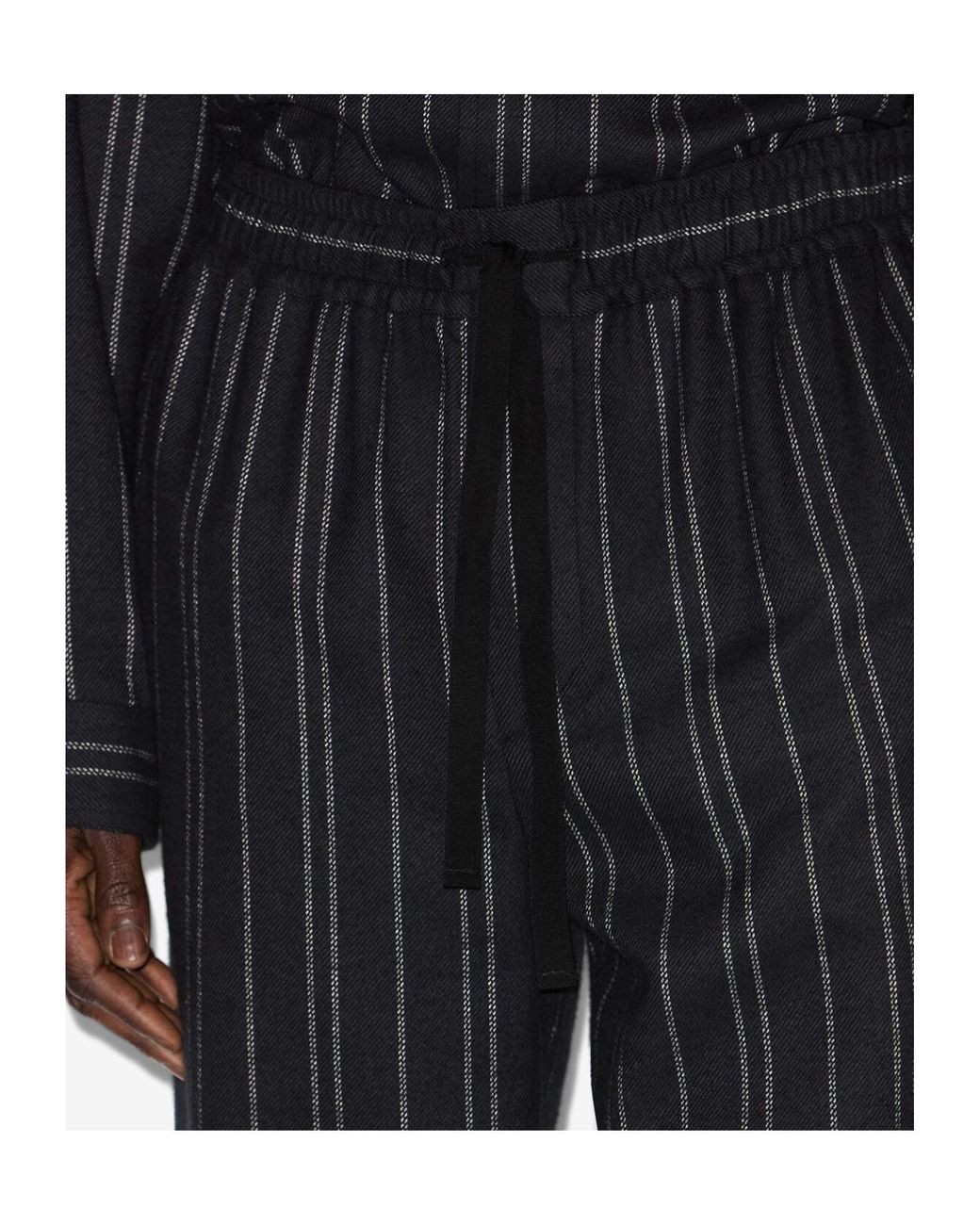 Isabel Marant Black Isaki Striped Pants for men