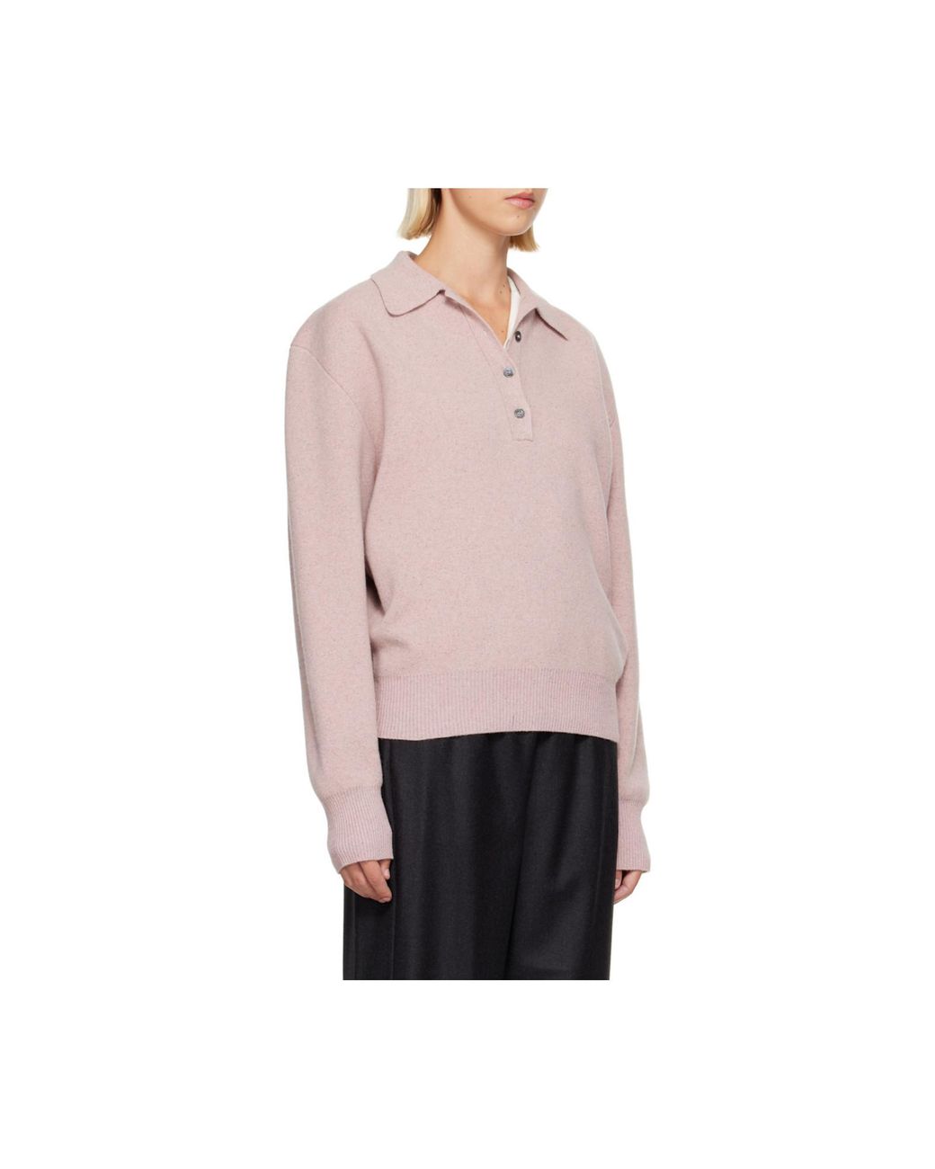 Rohe Purple Knitted Polo Shirt
