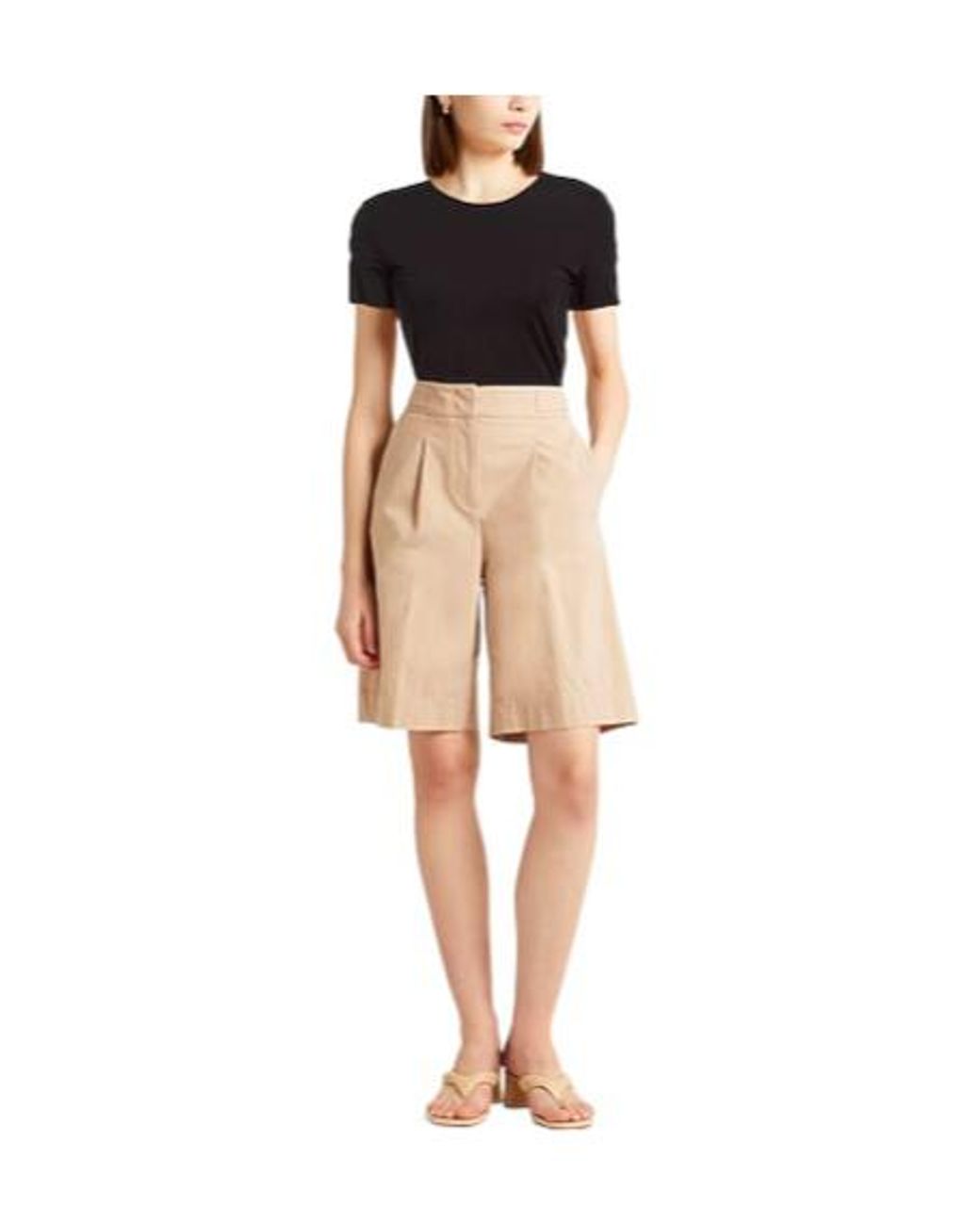Sportmax Black Basic Solid-Color T-Shirt