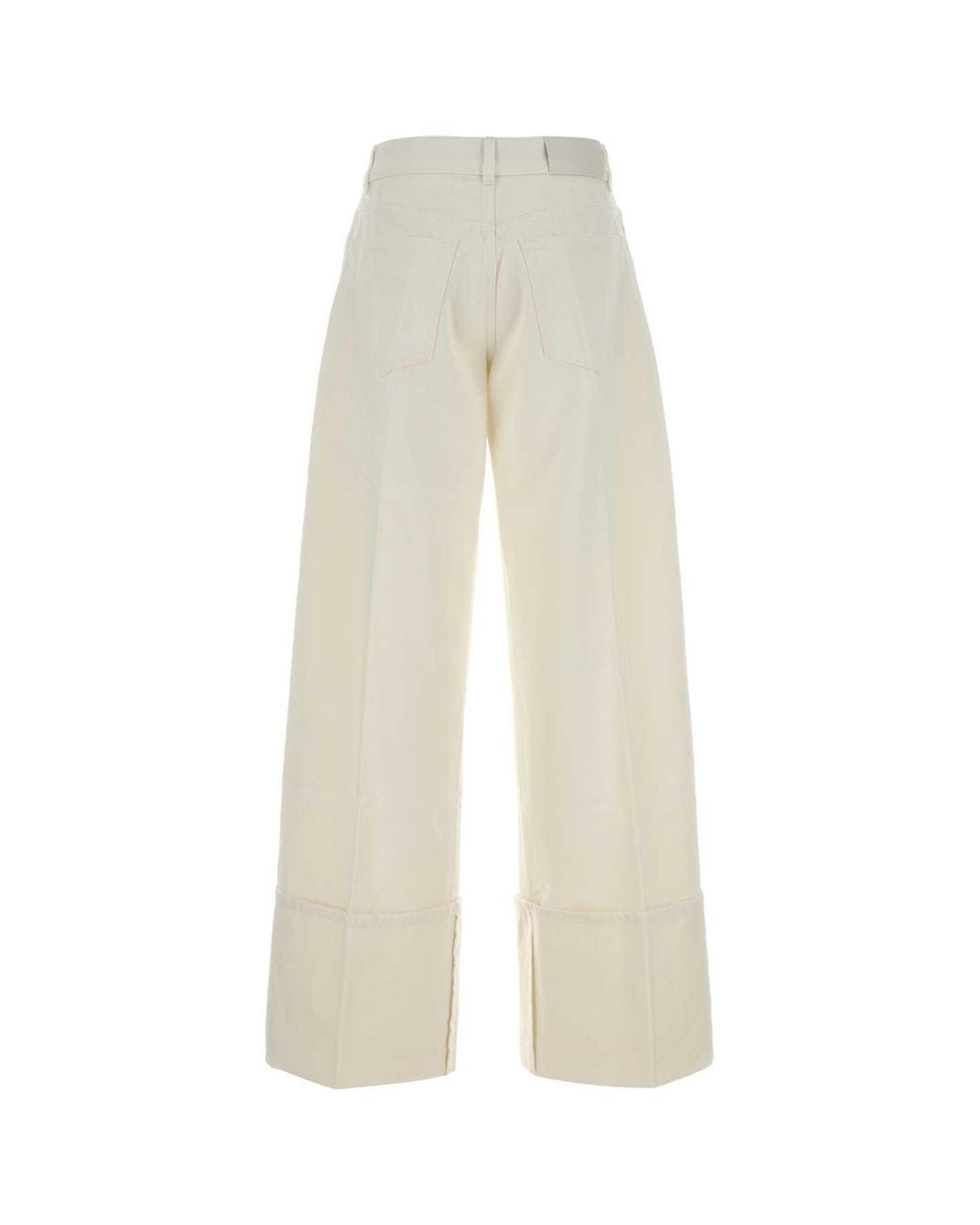 Givenchy White Turn-Up Wide-Leg Jeans