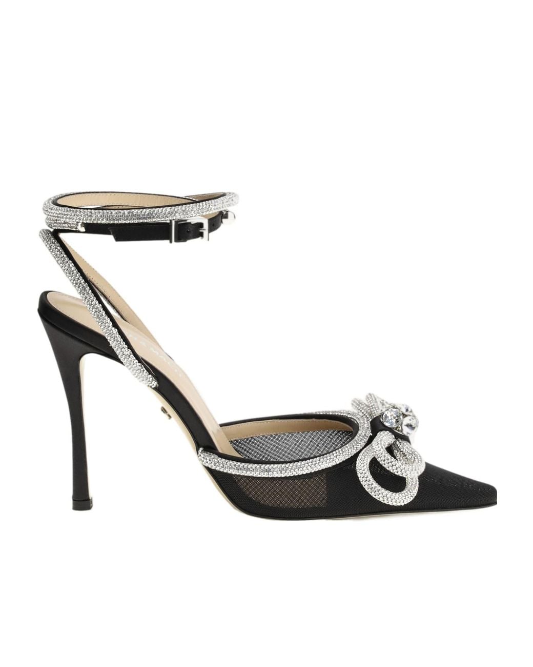 Mach & Mach Metallic Mach Mach Embellished Bow Heeled Pumps