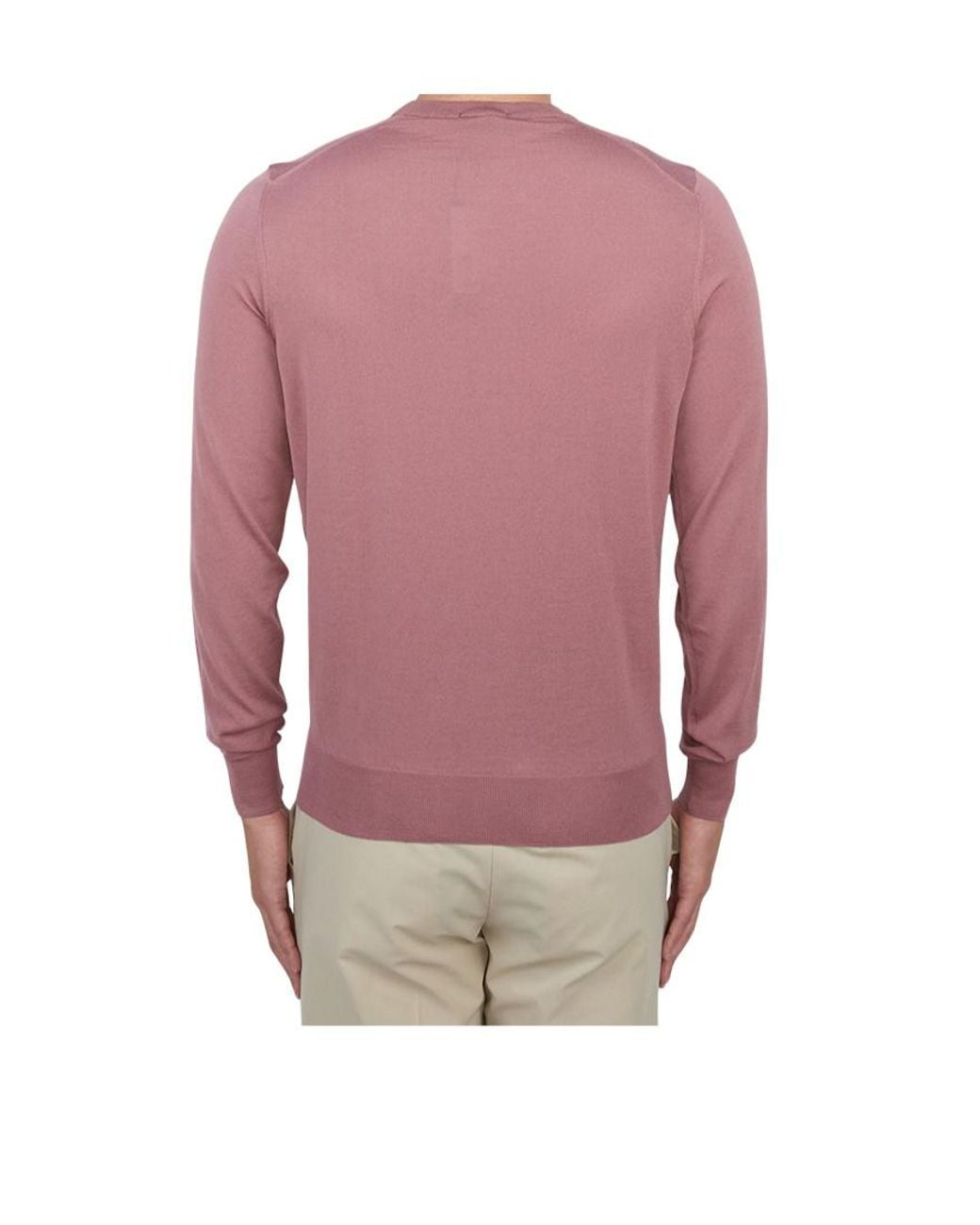 Drumohr Pink Long-Sleeved Pullover for men