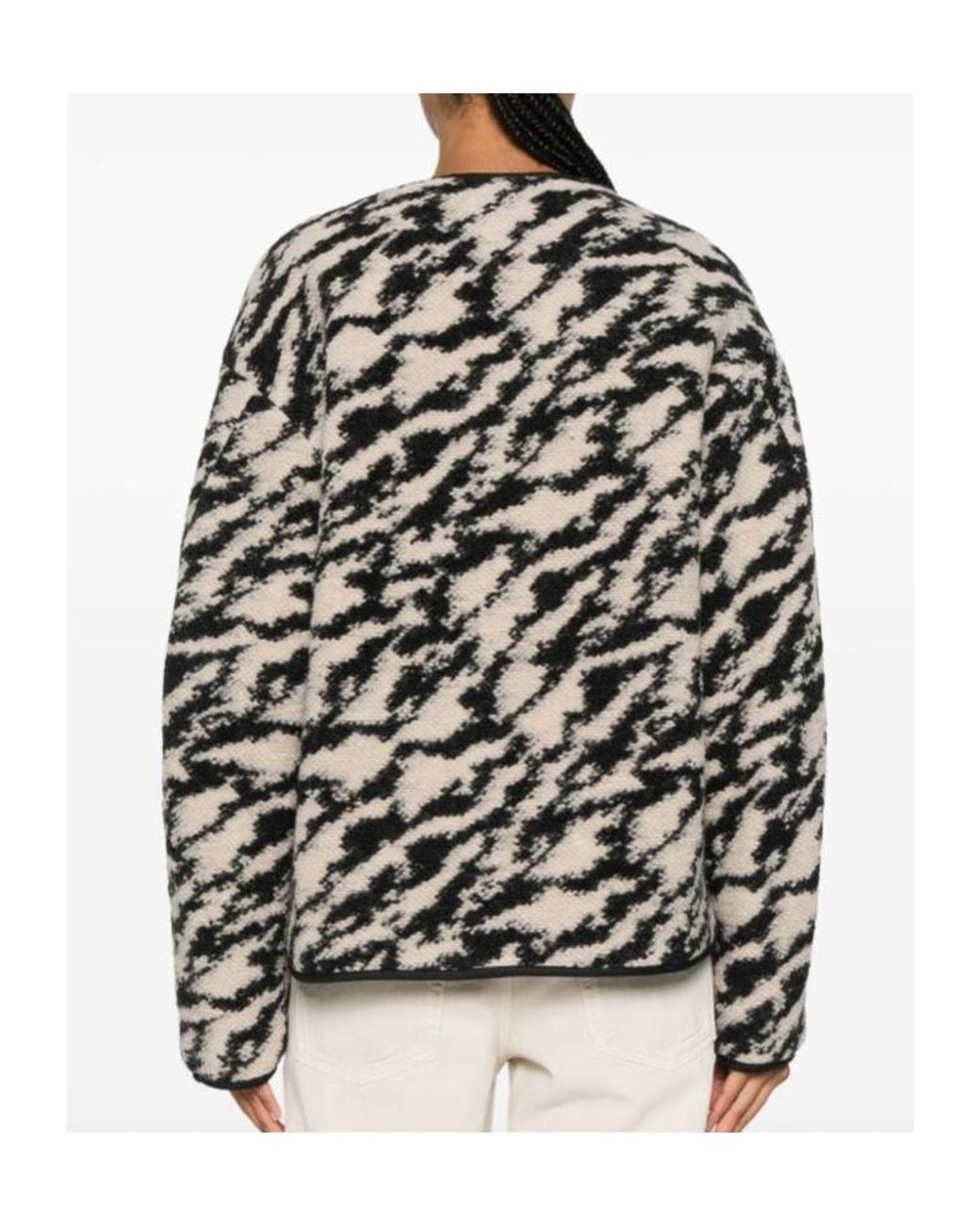 Isabel Marant Black Isabel Marant Étoile Himala Zebra-Printed Button-Up Jacket