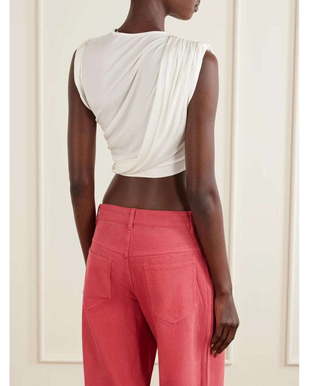 Christopher Esber White Verve Draped Top