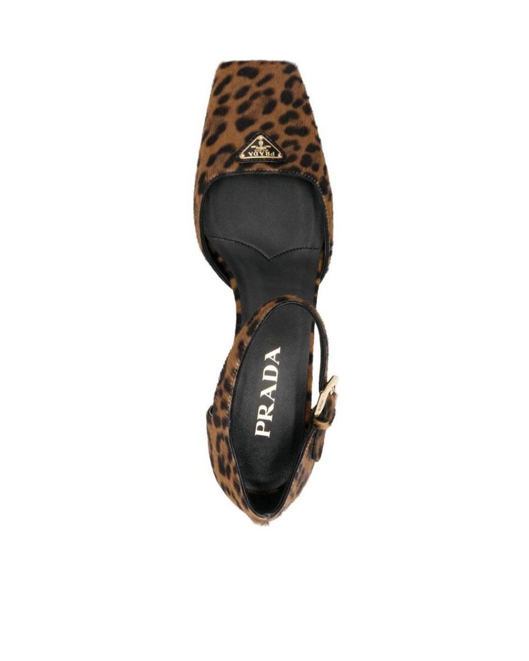Prada Brown 35Mm Leopard-Print Pumps