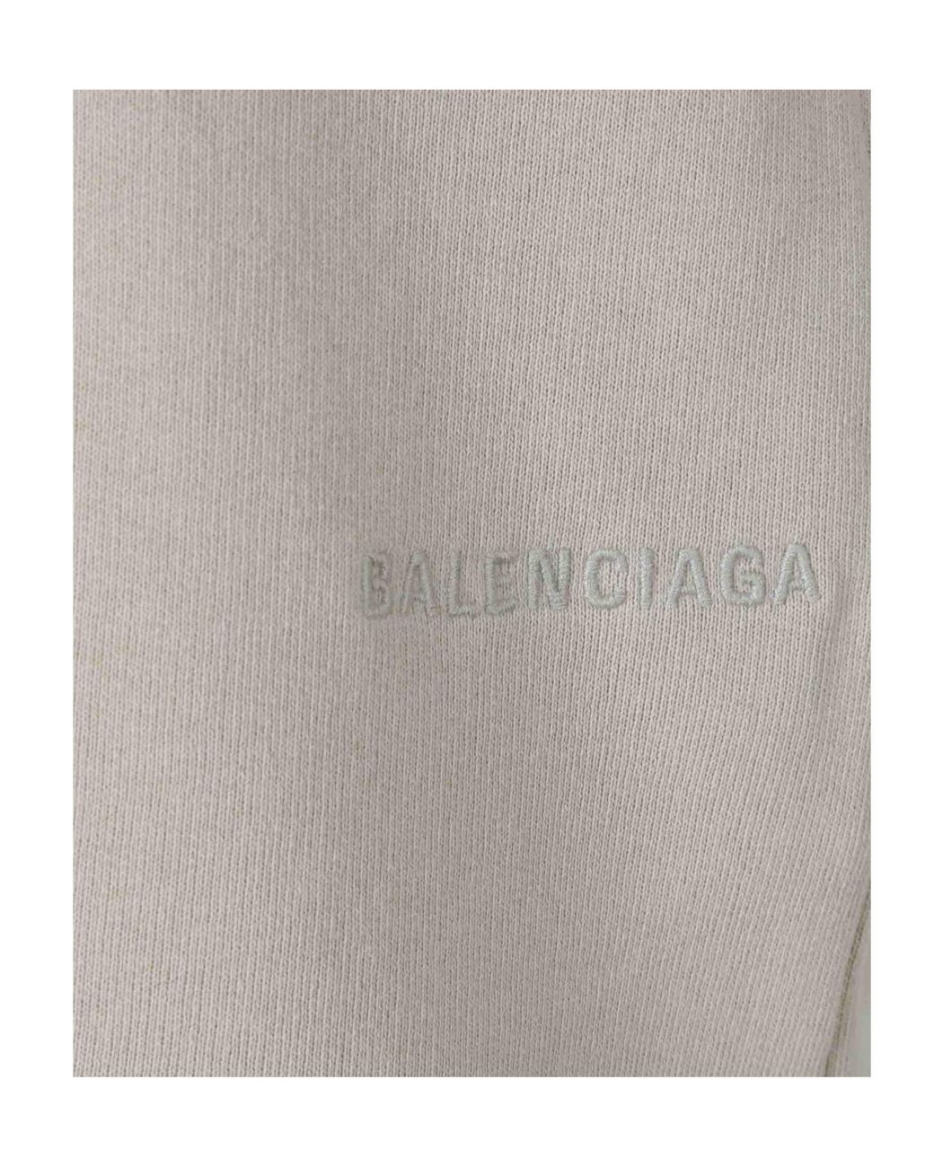Balenciaga Natural Logo Embroidered Bermuda Shorts for men