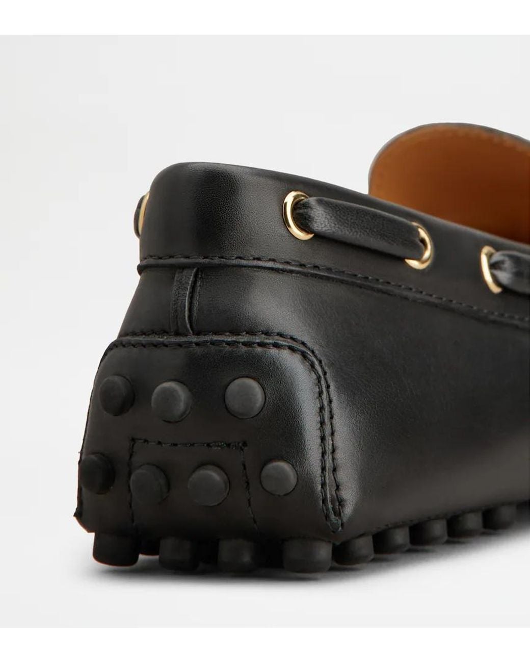Tod's Black Gommino Bow Detail Flat Shoes