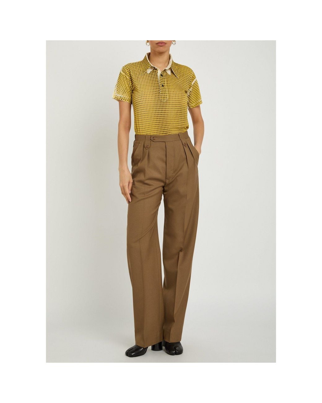 Maison Margiela Natural Wool Trousers