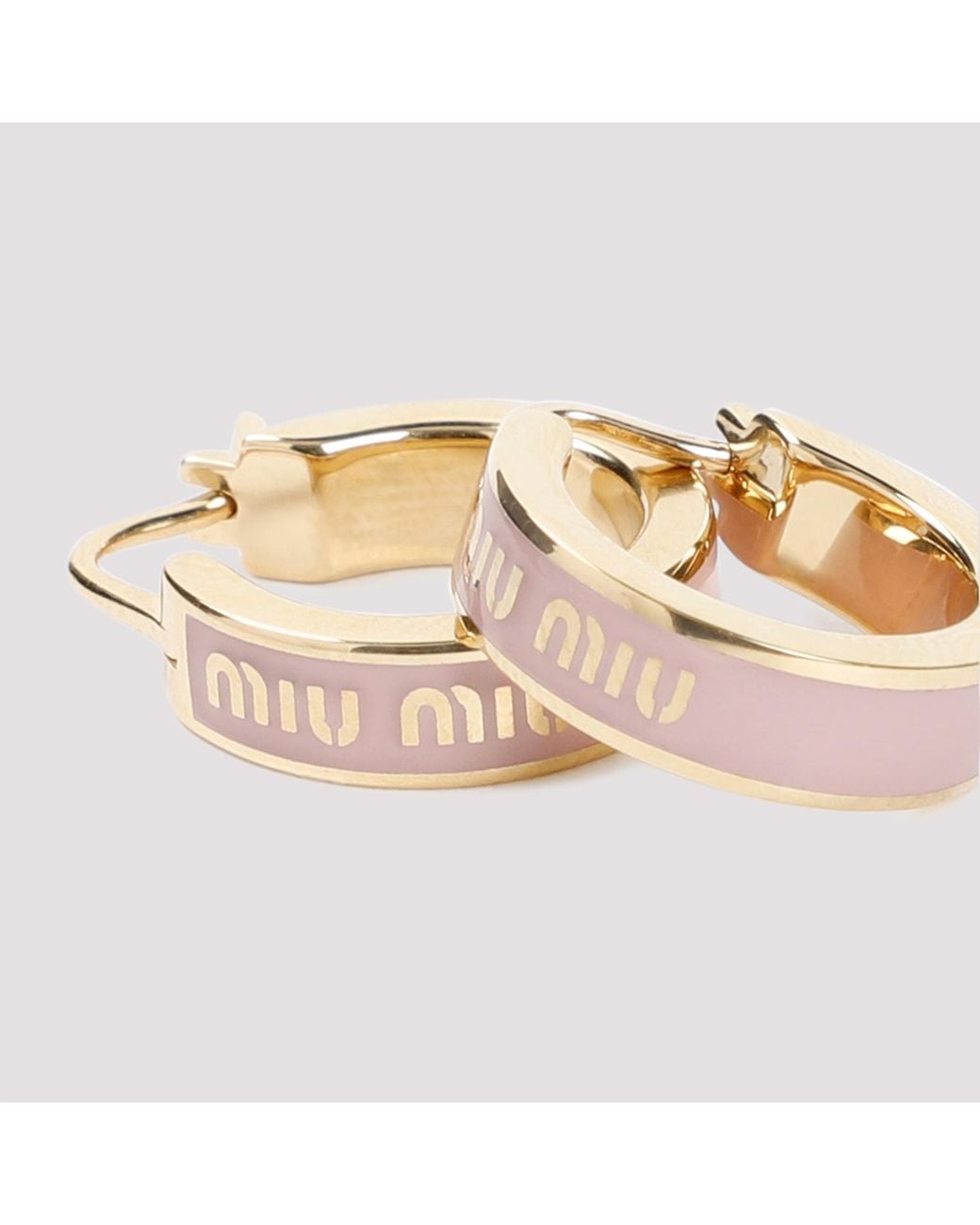 Miu Miu Multicolor Clasp Fastened Hoop Earrings