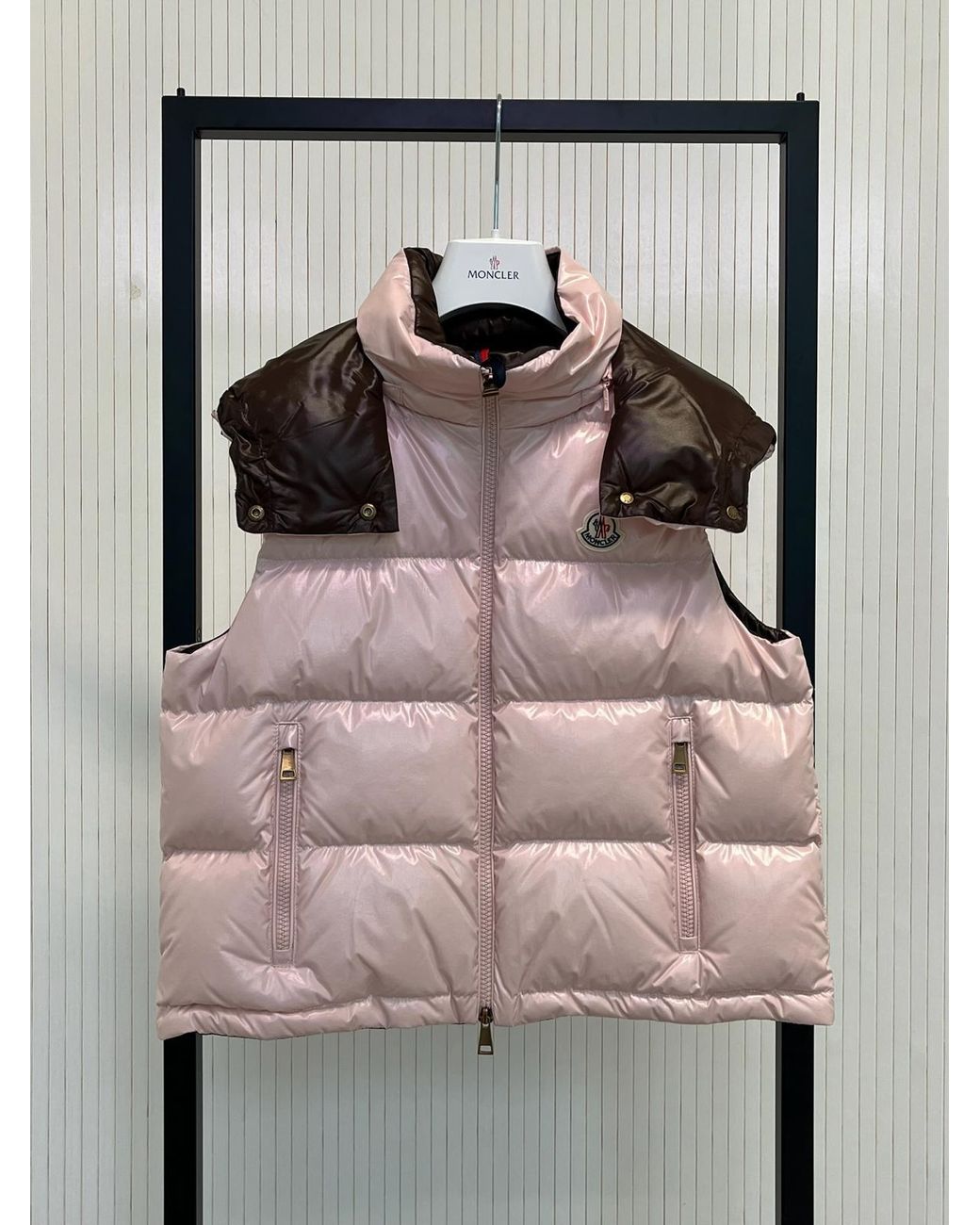Moncler Pink Niverolle Short Padded Gilet