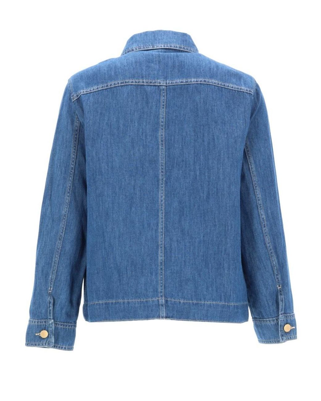 Max Mara Blue Cotton And Linen Denim Jacket