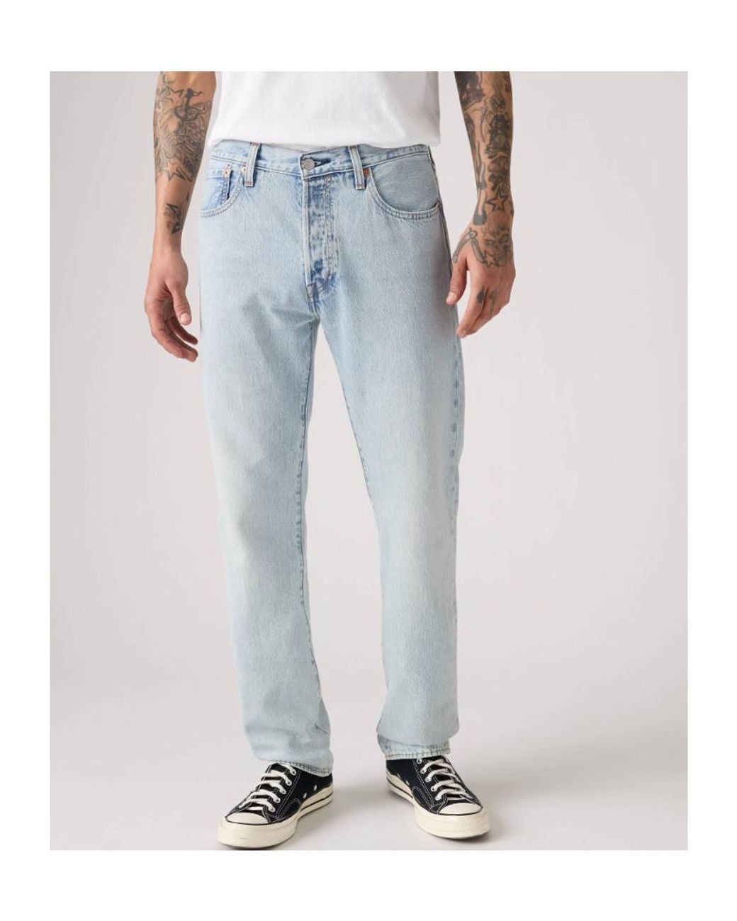 Levi's Blue 501 Original Fit Straight-Leg Jeans for men
