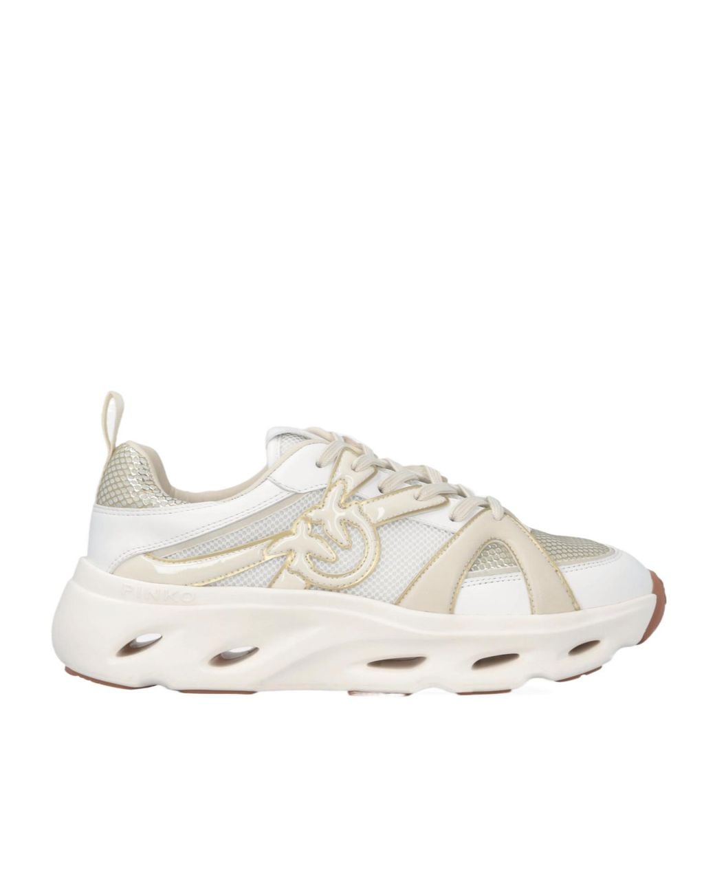 Pinko Natural Logo Detailed Mesh Sneakers