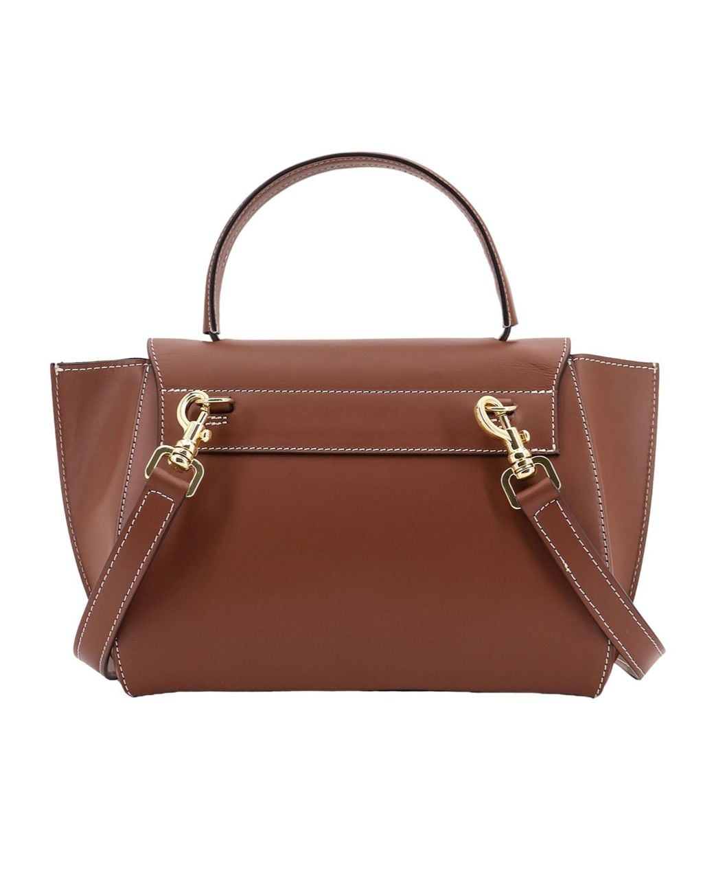 Atp Atelier Brown Asymmetric Flap Shoulder Bag