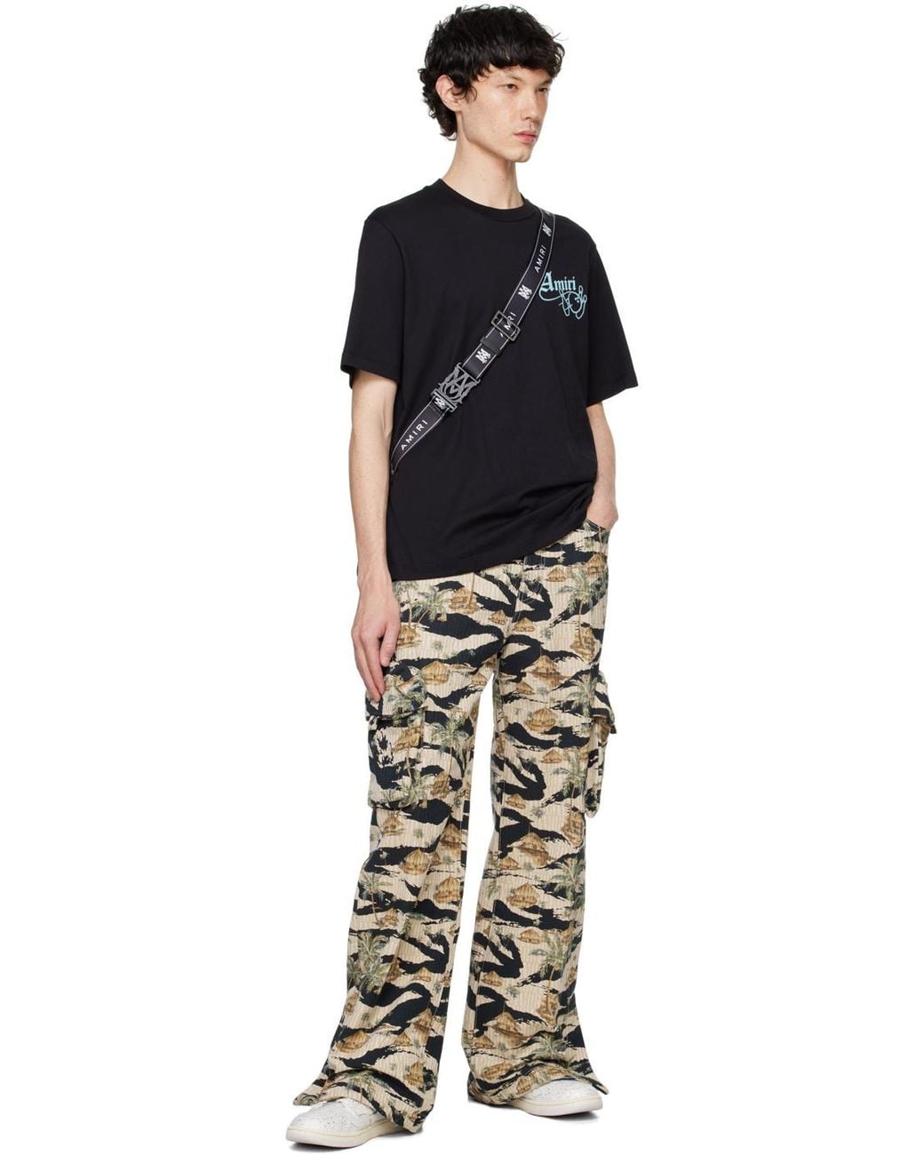 Amiri Black Short-Sleeved T-Shirt for men
