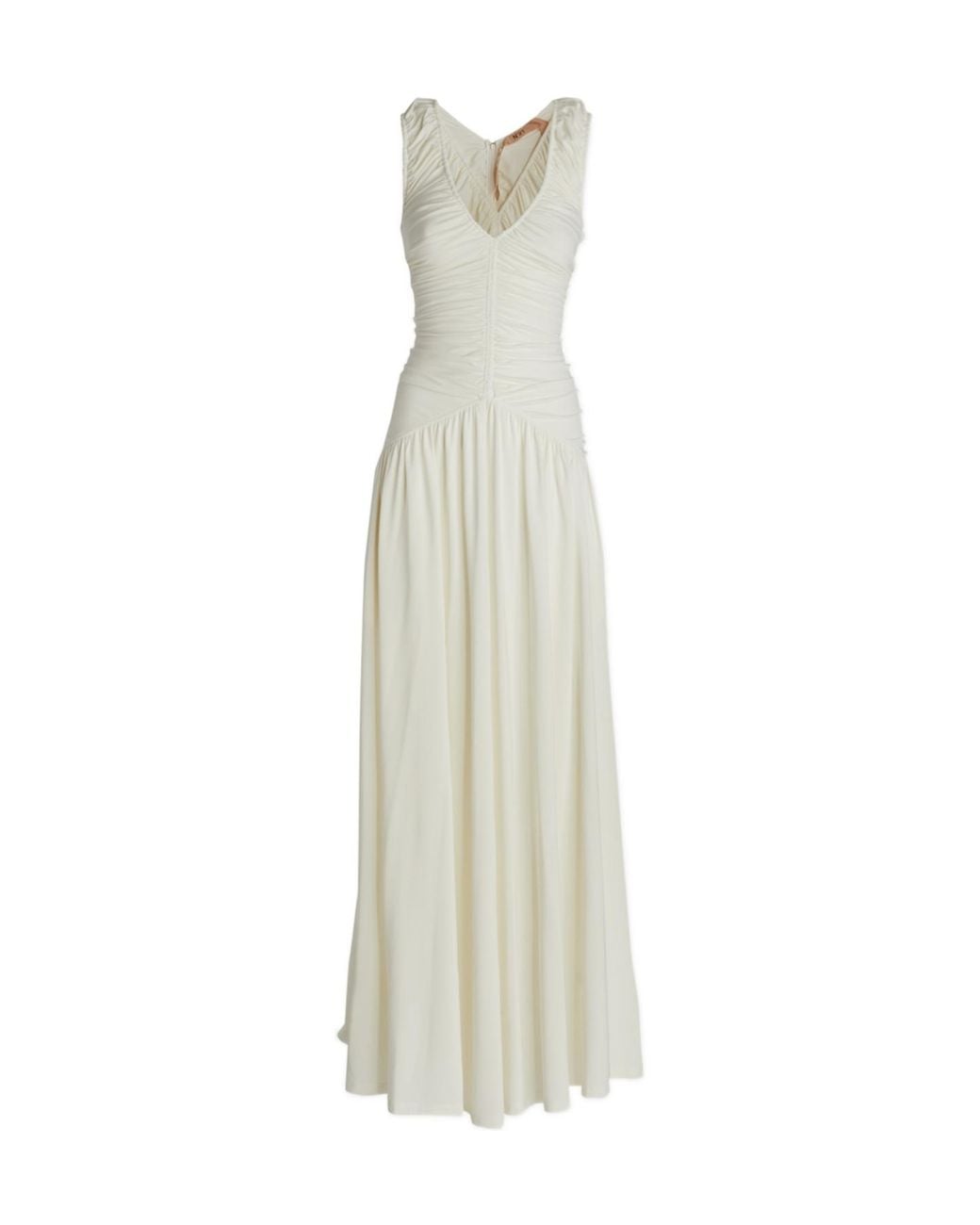 N°21 White V-Neck Pleated Dress