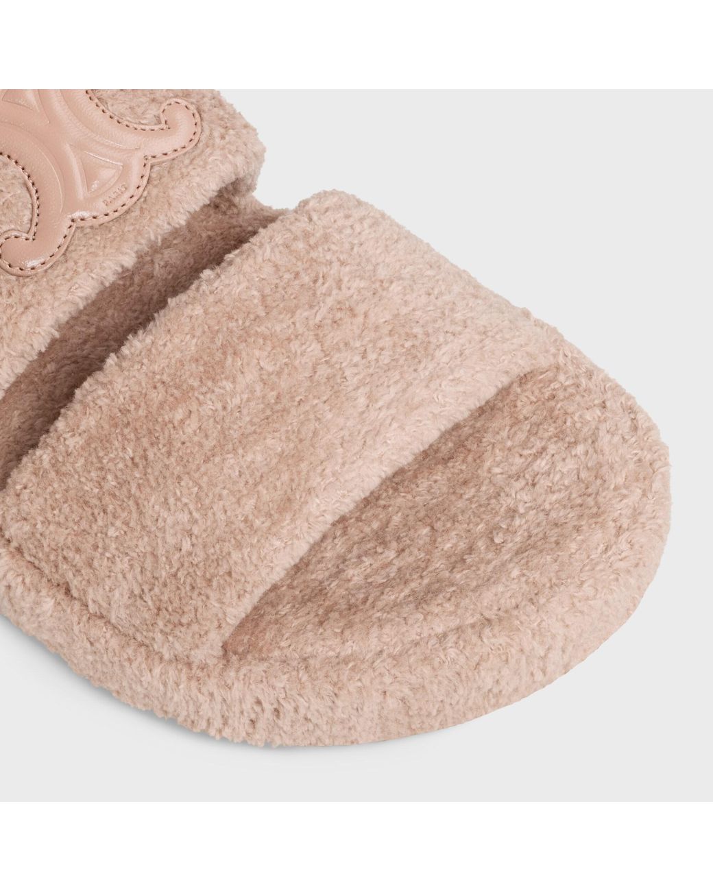 Céline Pink Triomphe Open-Toe Slippers