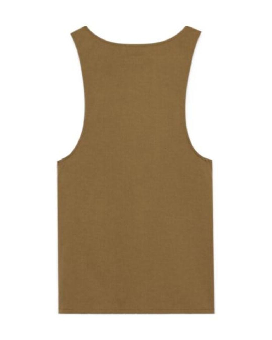 Saint Laurent Green Twill-Weave Sleeveless Top