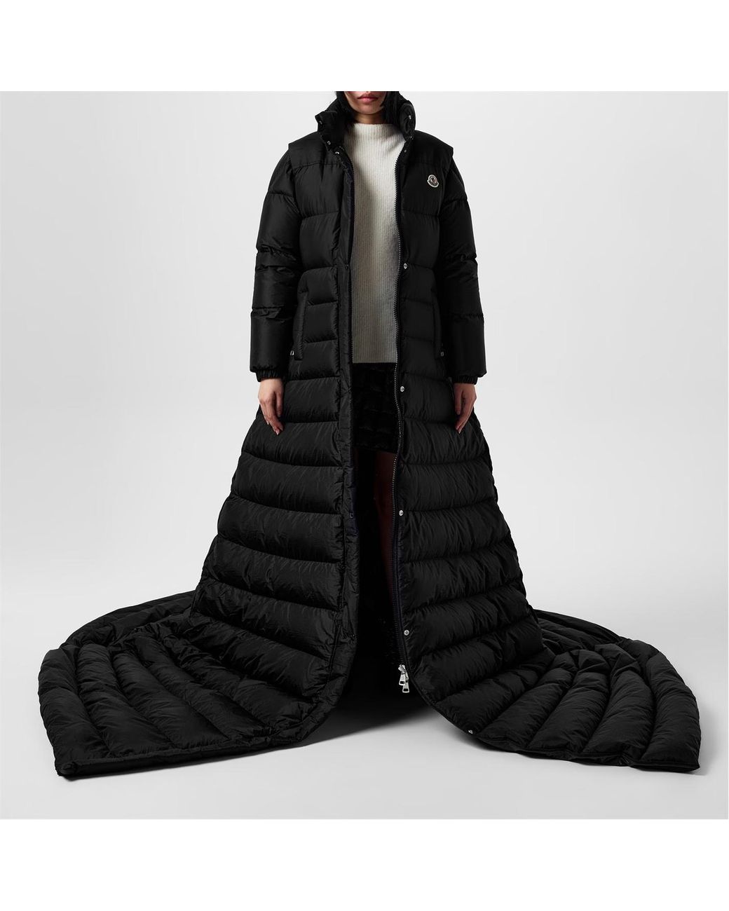 Moncler Black Logo Down Jacket