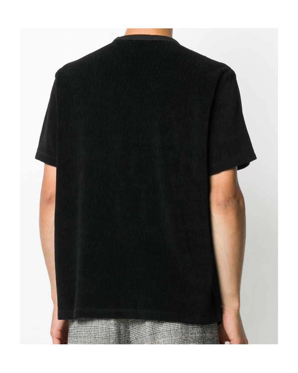 Our Legacy Black Round Neck Corduroy T-Shirt for men