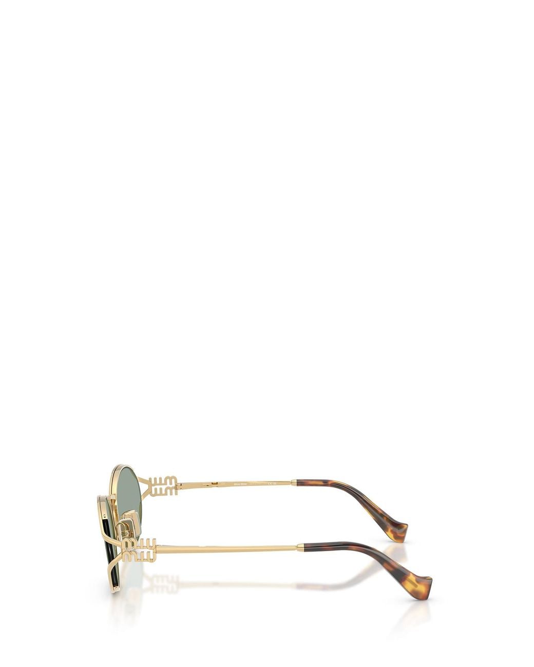 Miu Miu Green Eyewear Oval-Frame Sunglasses