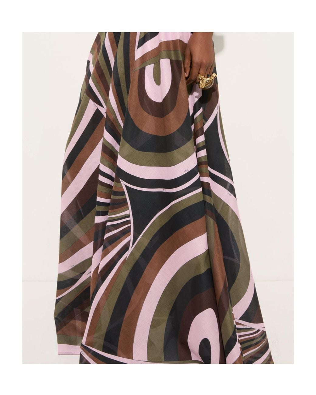 Emilio Pucci White Pucci Iride Print Muslin Skirt