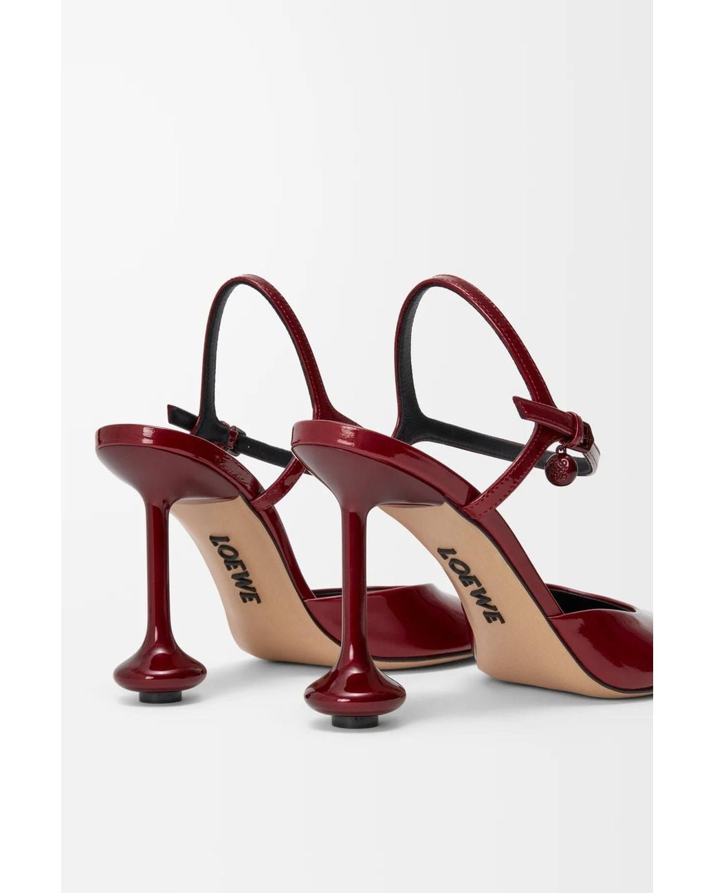 Loewe Red Toy Ankle Strap Pump