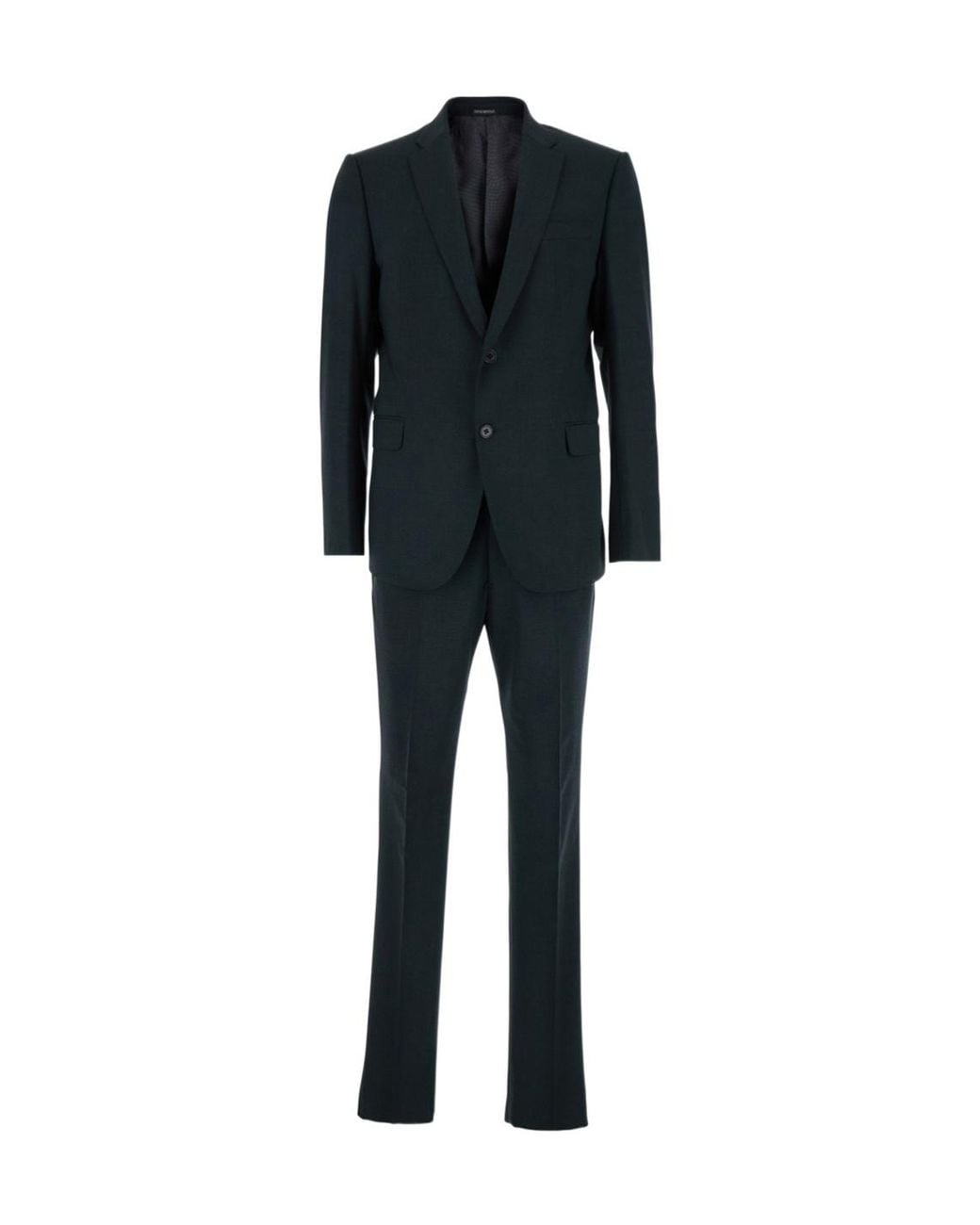 Emporio Armani Black Two-Piece Single-Breasted Suit for men