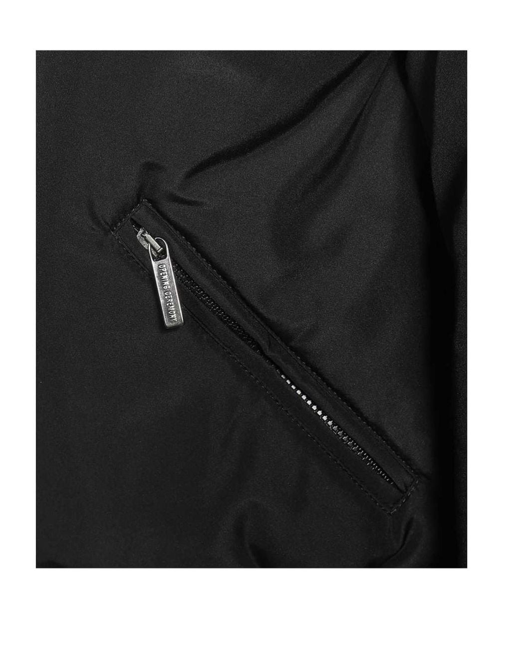Opening Ceremony Black Logo-Patch Zipped Bomber Jacket