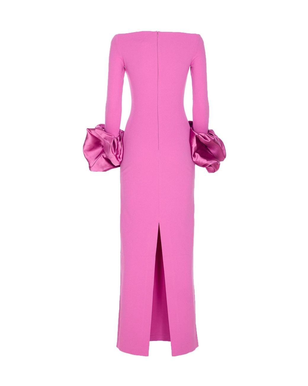 Solace London Pink London Ruffled Sleeve Long Dress