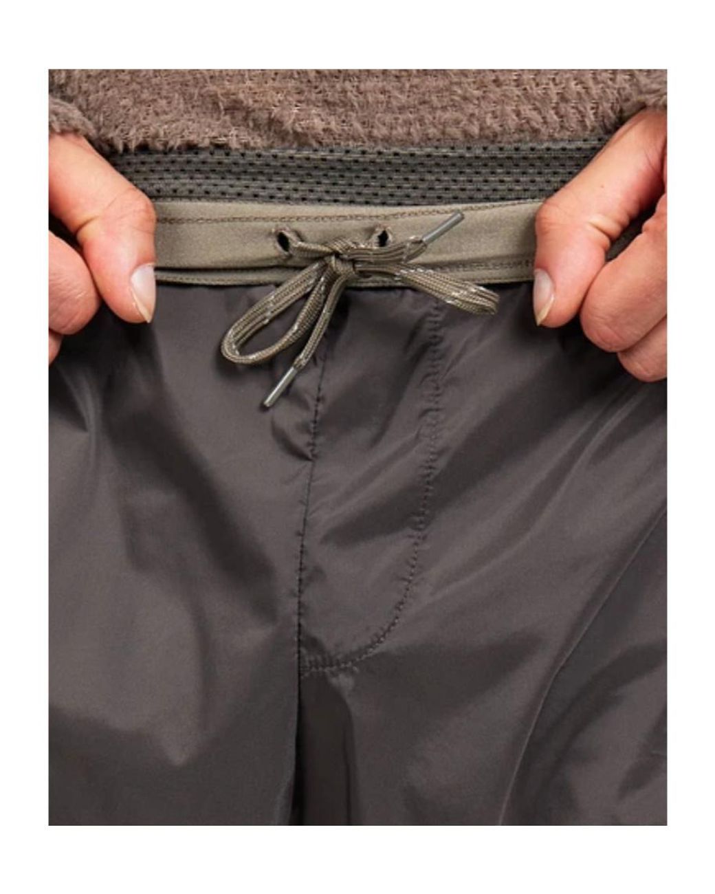 Satisfy Gray Techsilk 8' Layered Running Shorts for men