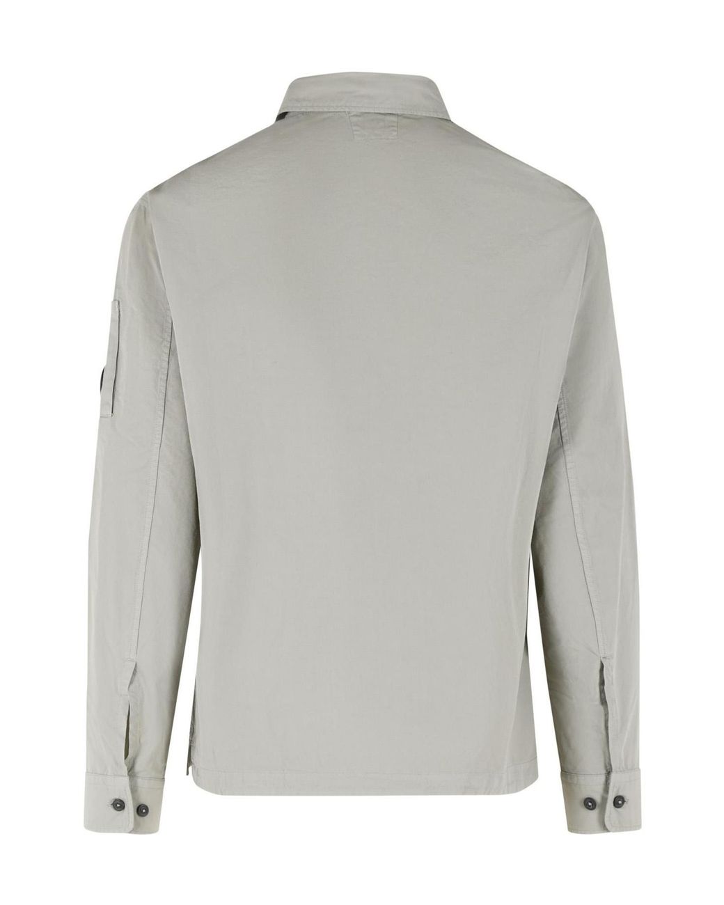 C P Company Gray Lens Button-Up Overshirt for men