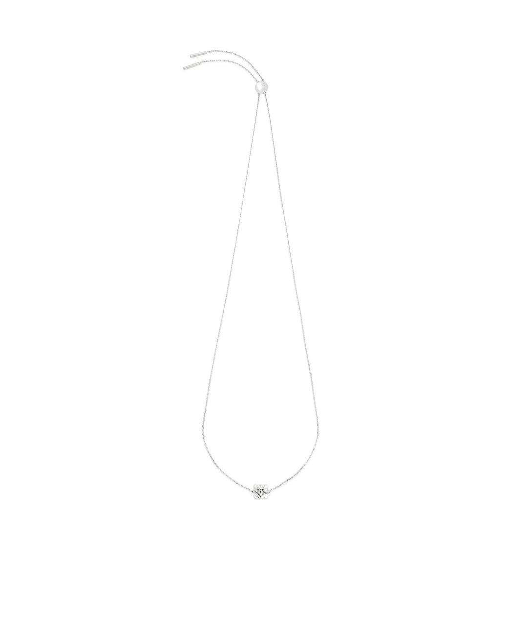 Loewe White Logo Necklace