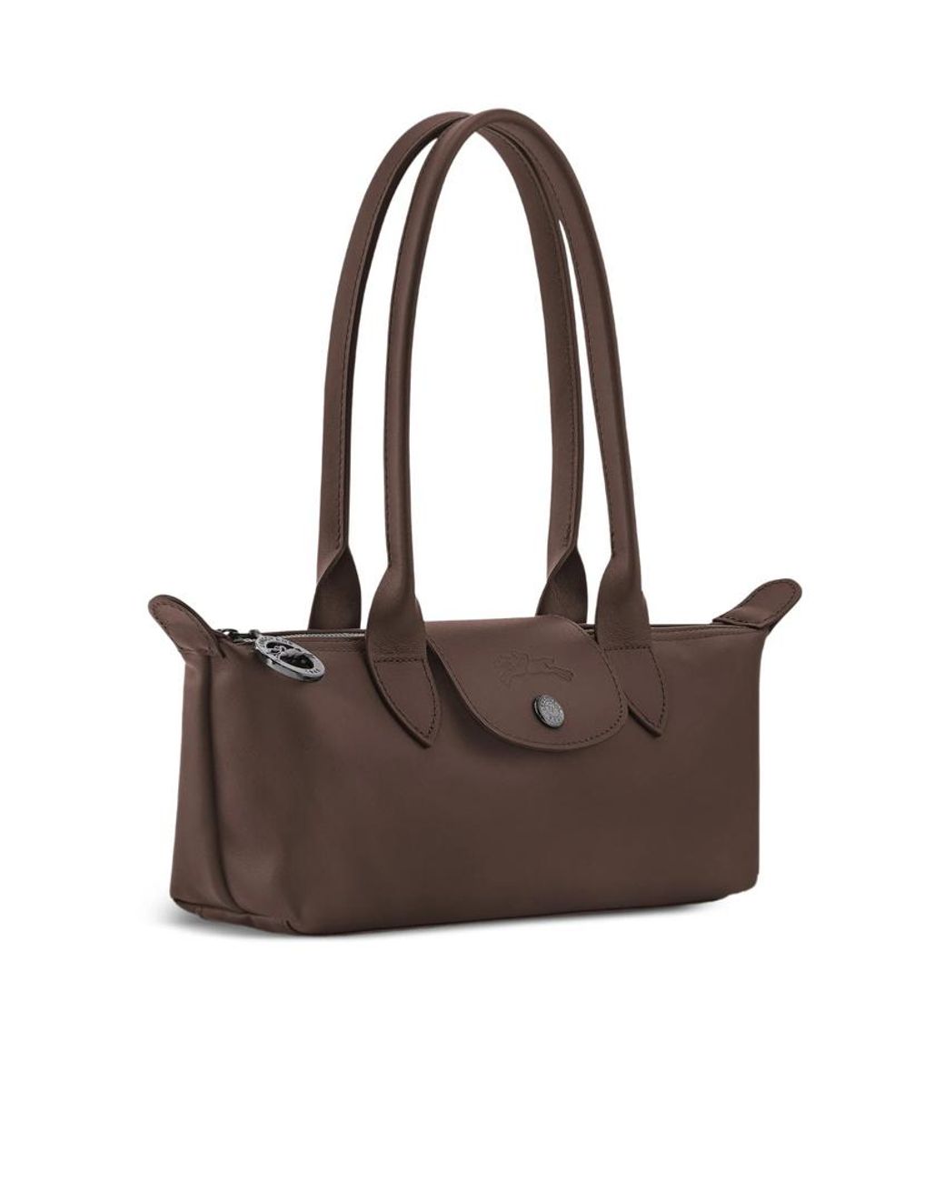 Longchamp Brown Top Handle Leather Shoulder Bag