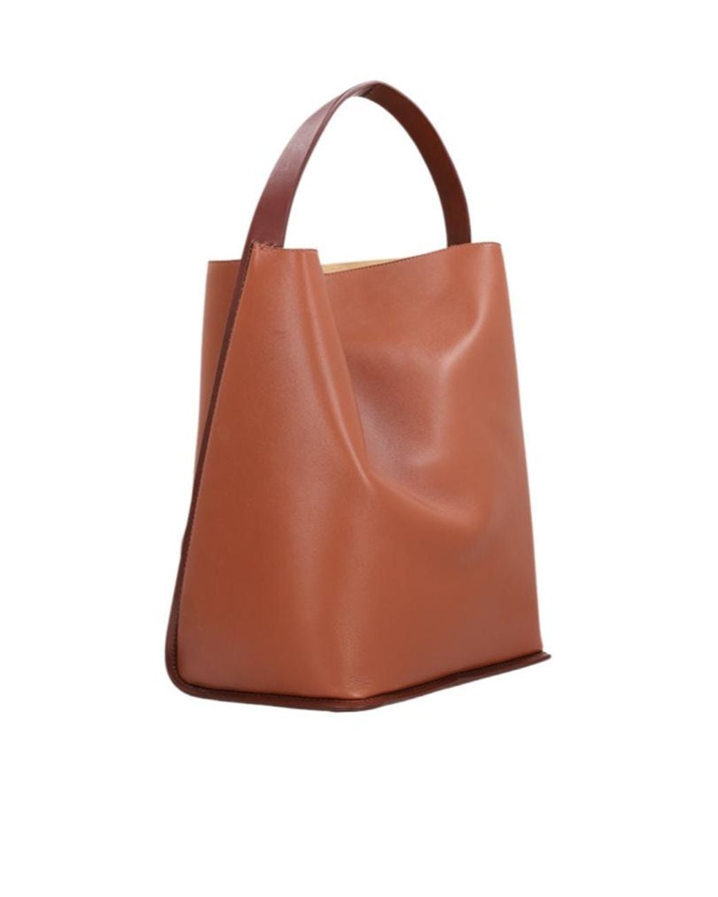 Jil Sander Brown Pivot Bucket Bag