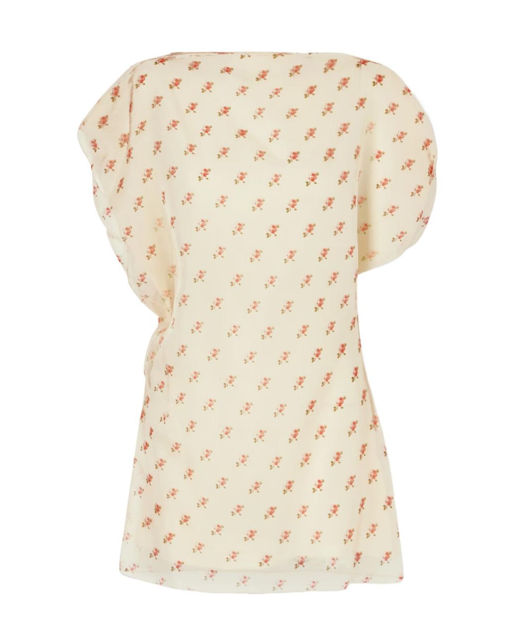 Khaite Natural Short-Sleeve Silk Dress