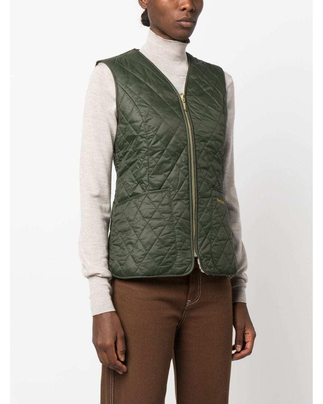 Barbour Green Zip-Up Reversible Gilet