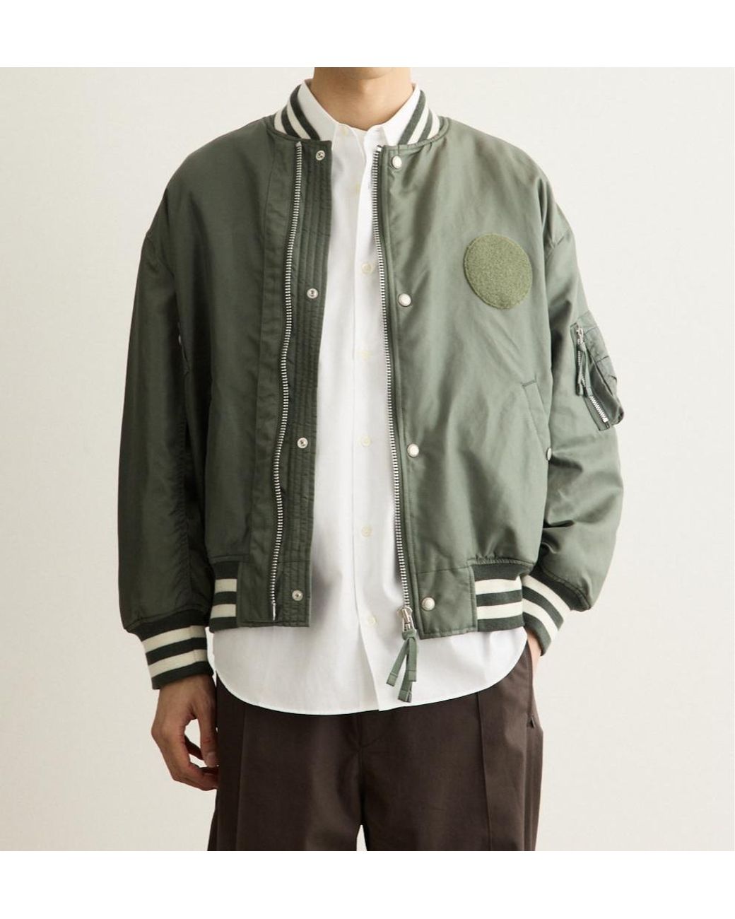 Comme des Garçons Green Comme Des Garçons Homme Patch Oversized Bomber Jacket for men