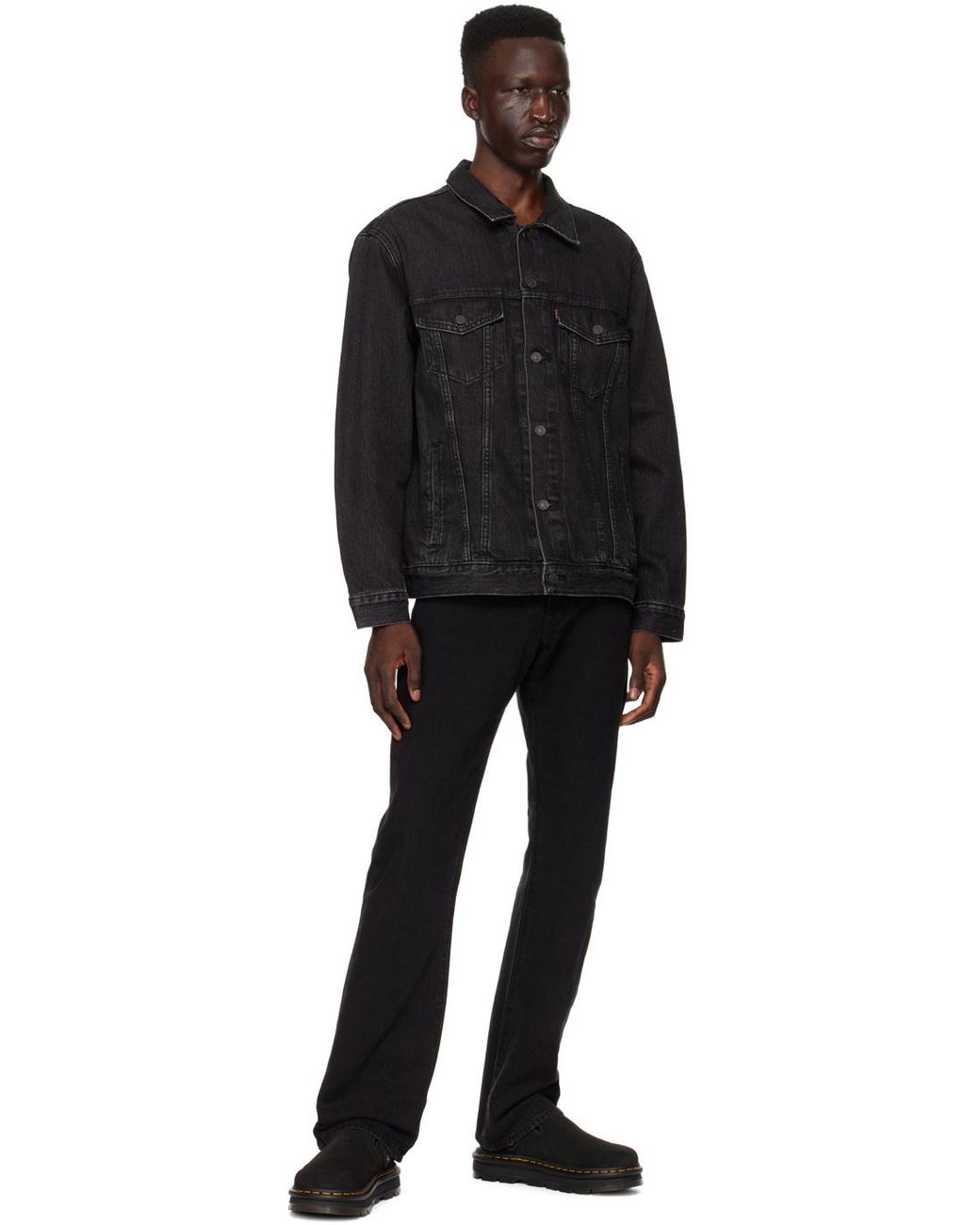 Dr. Martens Black Zebzag Casual Singback Platform Mules for men